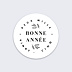 Stickers Voeux  Bonne Année Houx Recto