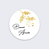 Stickers Voeux  Houx Or Recto