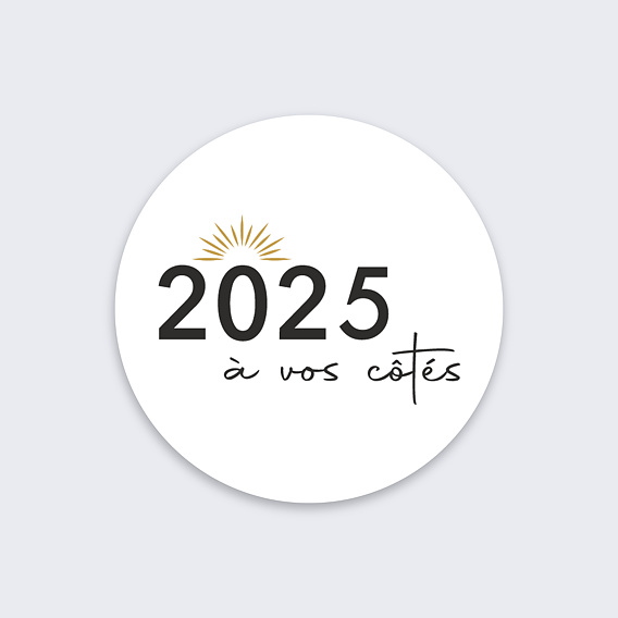 Stickers Voeux Personnalisable Une Année à Vos Côtés