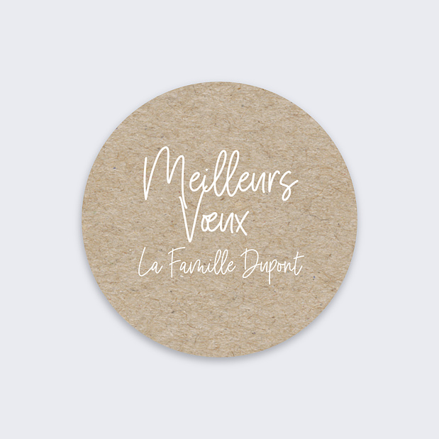 Stickers Voeux Personnalisable Pola à Souhaits Recto