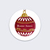 Stickers Voeux Personnalisable Boules de Noel Chic