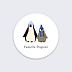 Stickers Voeux Personnalisable Famille Pingouin