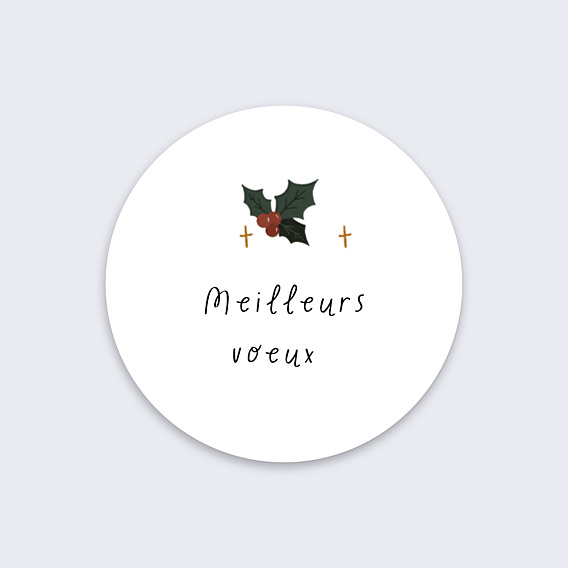 Stickers Voeux Personnalisable Roi des Forêts