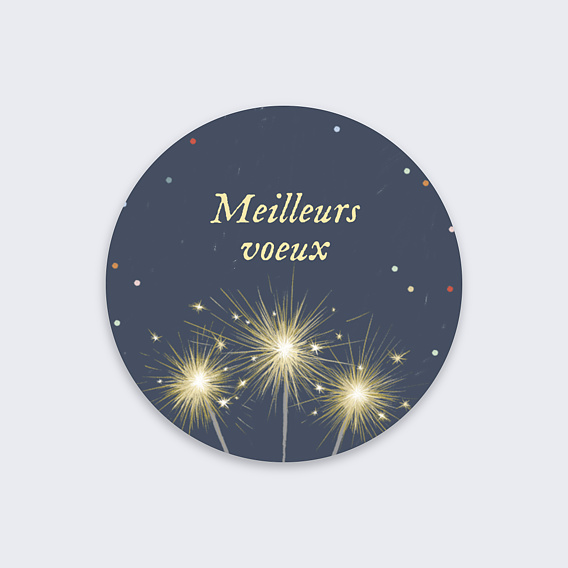Stickers Voeux Personnalisable Noël festif