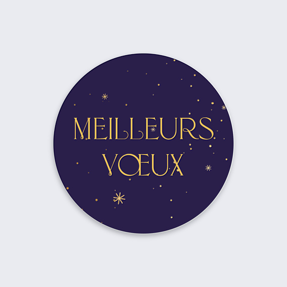 Stickers Voeux Personnalisable 12 Mois Ensemble