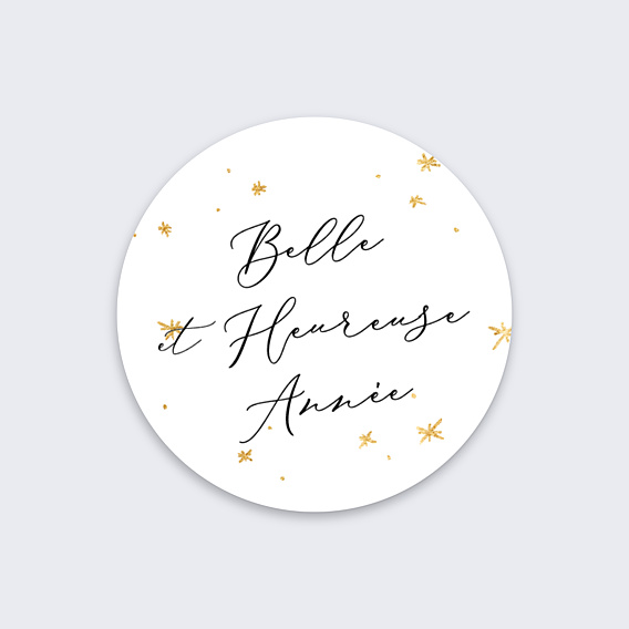 Stickers Voeux Personnalisable Année Etincelante