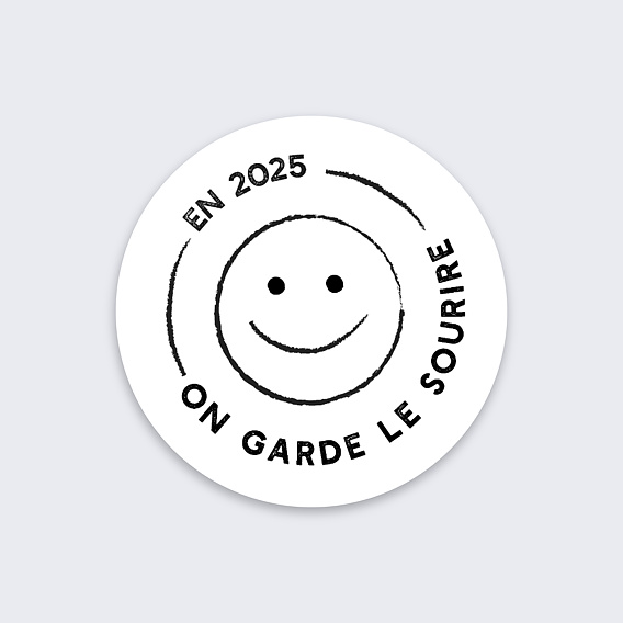 Stickers Voeux Personnalisable Smile