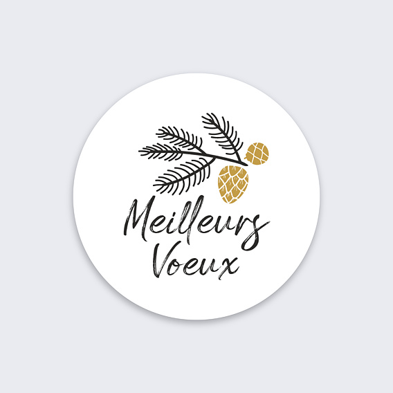 Stickers vœux Nos Meilleurs Vœux Recto