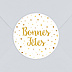 Stickers Voeux Personnalisable Golden Dots