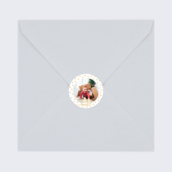 Stickers Voeux Personnalisable Sapins