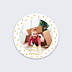 Stickers Voeux Personnalisable Sapins