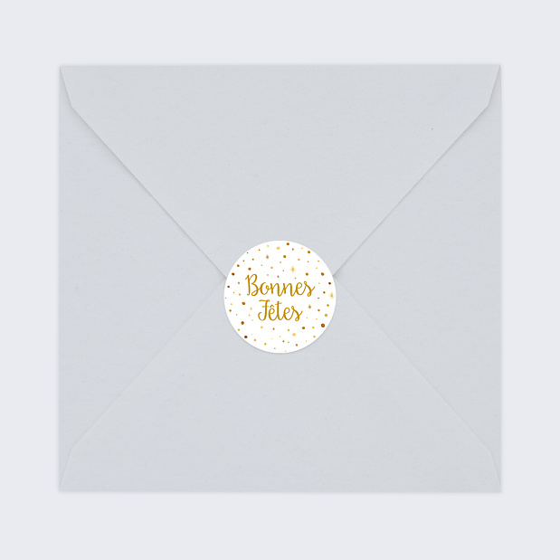 Stickers Voeux Personnalisable Golden Dots