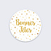 Stickers Voeux Personnalisable Golden Dots