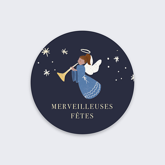 Stickers Voeux Personnalisable Petits Anges