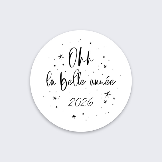 Stickers Voeux Personnalisable La Belle Année