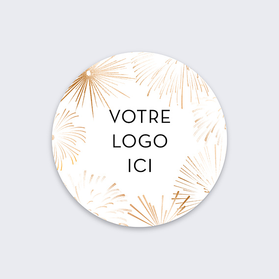 Stickers Voeux Feu artifice logo