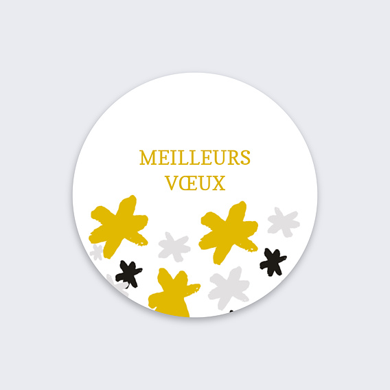 Stickers vœux entreprise Sapin Étoilé Recto