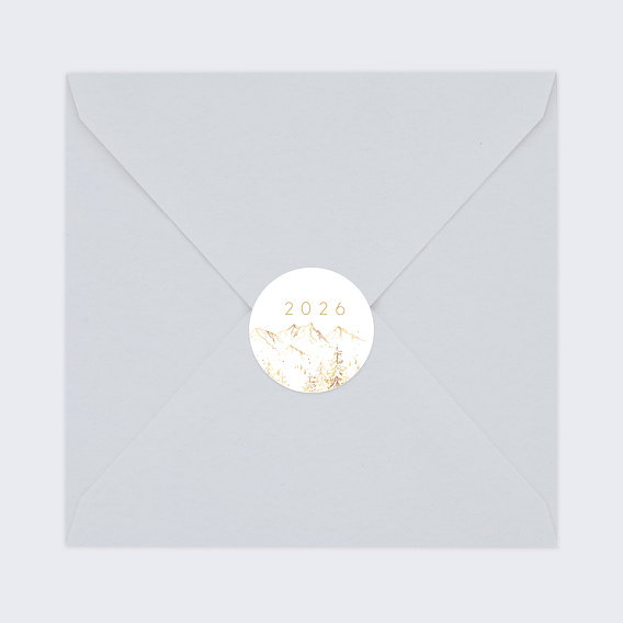 Stickers vœux entreprise Paysage d'Hiver Après 4