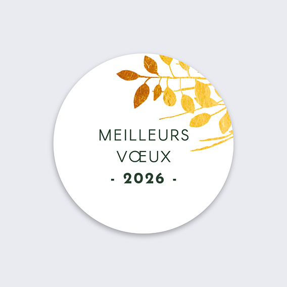 Stickers vœux entreprise Nature Recto