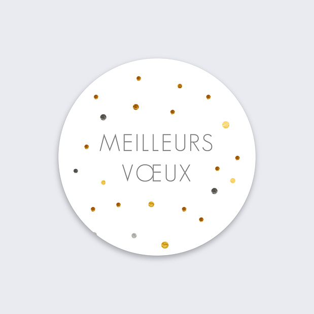 Stickers Voeux Sticker Or Recto