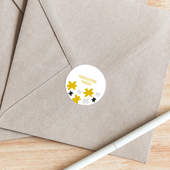 Stickers vœux entreprise Sapin Étoilé Après 4