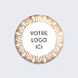 Stickers Voeux Entreprise Boules de noël logo Recto