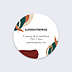 Stickers Voeux Entreprise Coup de pinceau terracotta Recto