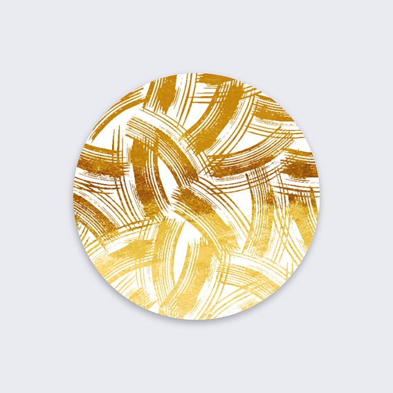 Stickers vœux entreprise Traits de Pinceau Recto