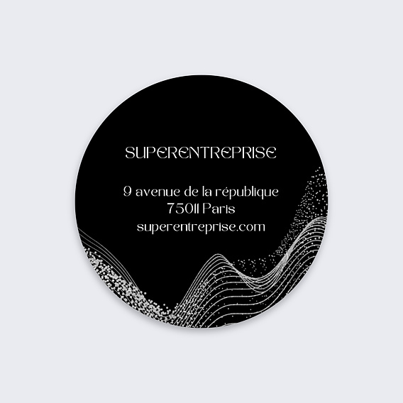 Stickers vœux entreprise Explosion organique foncée Recto