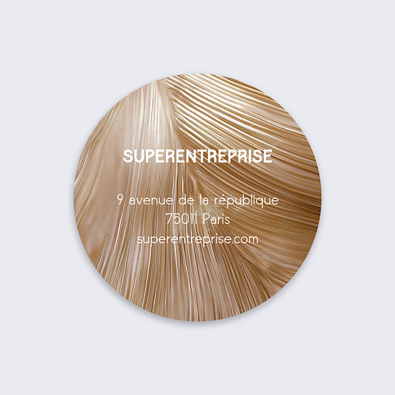 Stickers vœux entreprise Chiffre nacré Recto