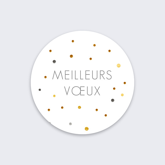 Stickers vœux entreprise Sticker Ocre Recto