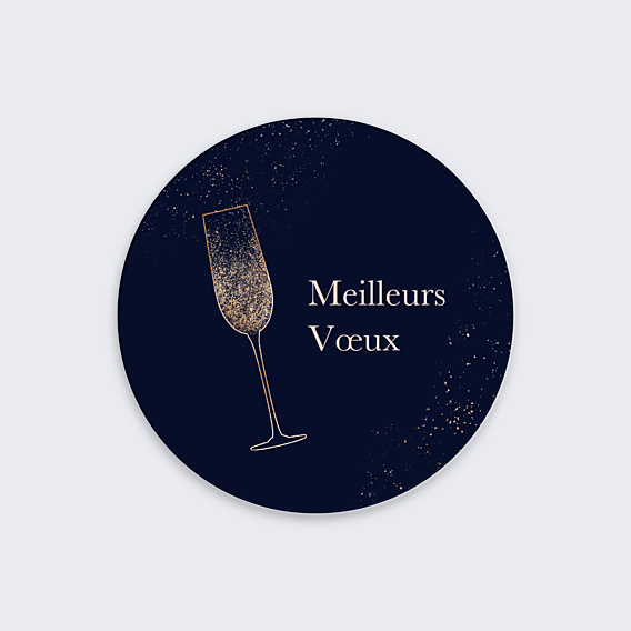 Stickers Voeux  Année champagne