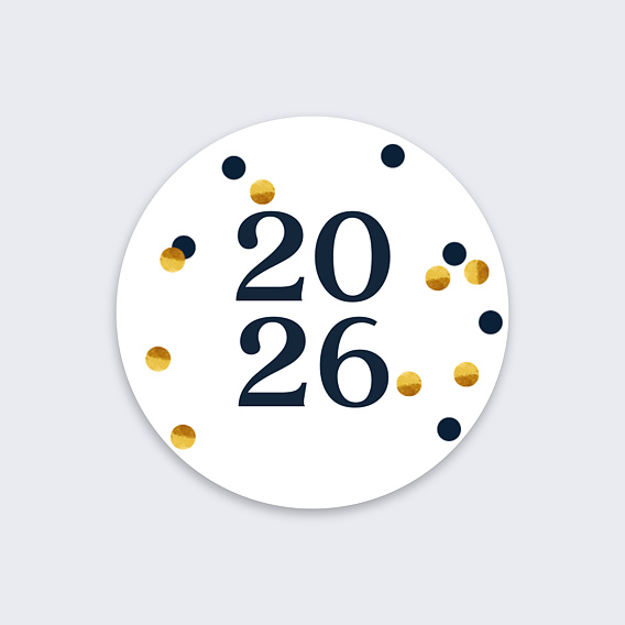 Stickers Voeux Pois
