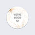 Stickers vœux entreprise Feu artifice logo Recto