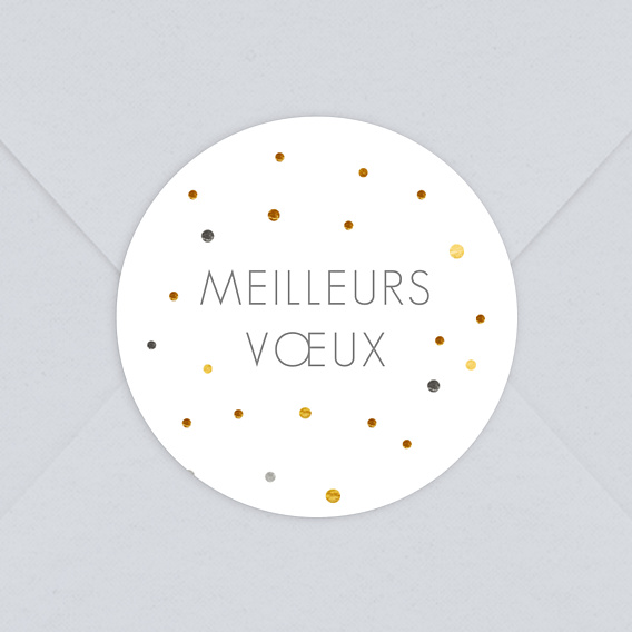 Stickers Voeux Entreprise Sticker Ocre