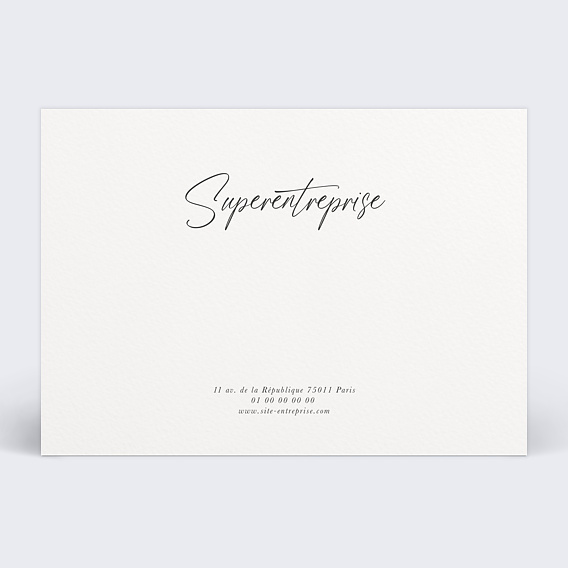 Support publicitaire Calligraphie
