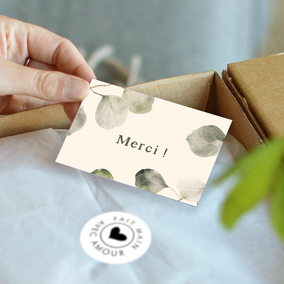 Support publicitaire Carte de Remerciement Bien-Être