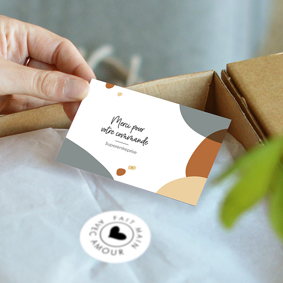 Support publicitaire Carte Remerciements Graphique