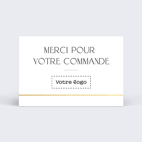 Support publicitaire Merci commande minimaliste