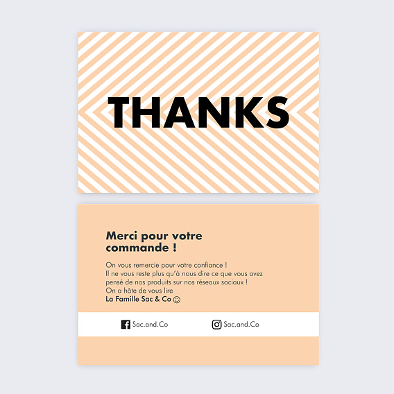 Support de Communication Remerciement Commande
