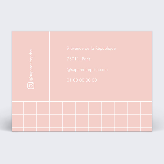 Carte postale publicitaire Graphique Verso