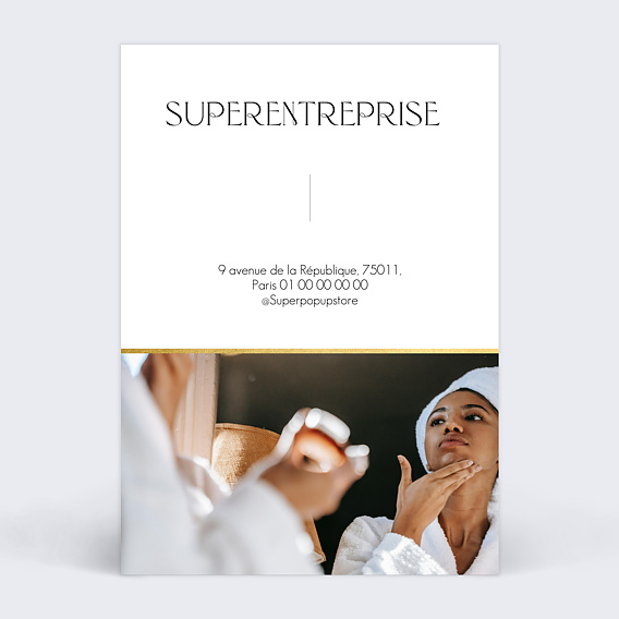 Affiche entreprise Tarifs minimaliste Verso