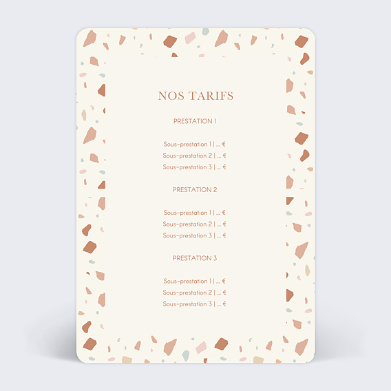 Affiche entreprise Terrazzo Verso