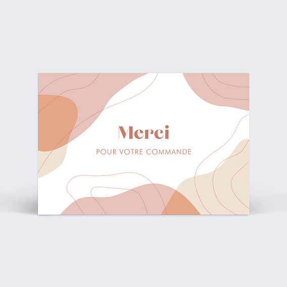 Carte remerciement professionnel Forme Recto