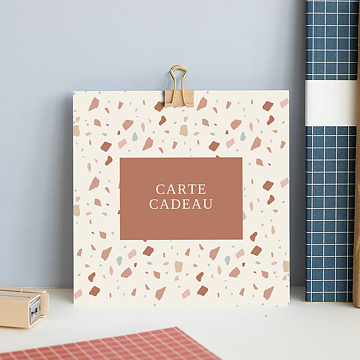 Support de Communication Carte cadeau terrazzo