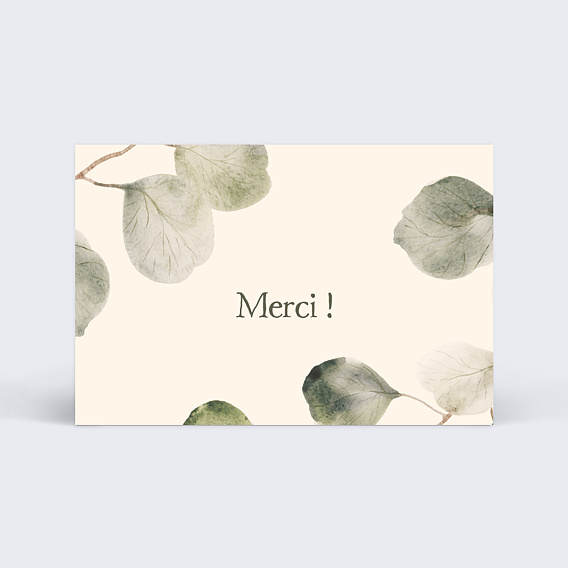 Carte remerciement professionnel Bien-Être Recto