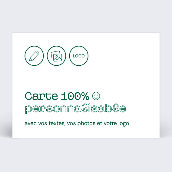 Carte de bienvenue 100% personnalisable paysage