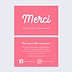 Carte remerciement professionnel Merci Commande Rose