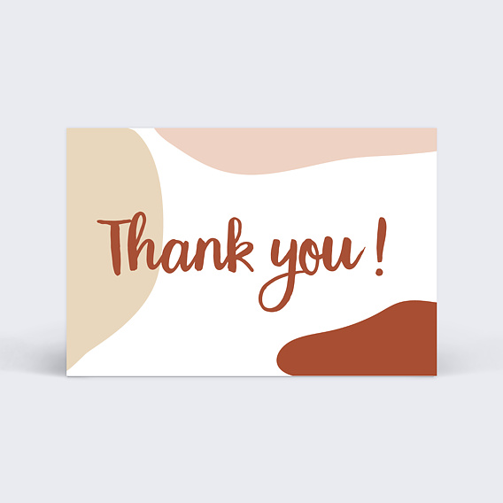 Carte remerciement professionnel Merci Commande Bohème Recto