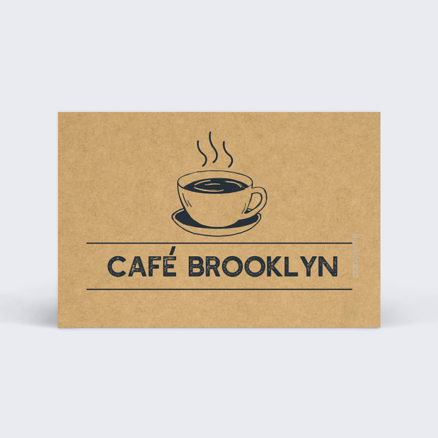 Support de Communication Carte Wifi Café Verso